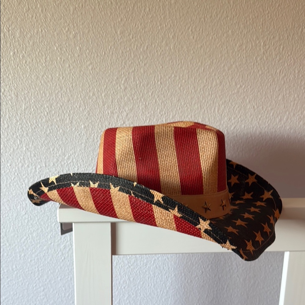 Striped and Starred Cowboy Hat